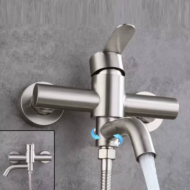 Nameria Stainless Steel Shower Mixer Tap – Wall Mounted Hot Cold Faucet