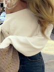 Nameria Asymmetrical Off Shoulder Sweater Waist Fit