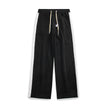 Nameria Men Corduroy Straight-leg Sweatpants Side Stripe Elastic Waist