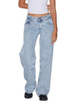 Nameria High Waist Straight Leg Denim Jeans Full Length