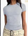 Nameria Milk Silk Blend Slim Fit Short Sleeve T-Shirt
