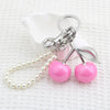 Nameria Pearl Chain Cherry Keychain