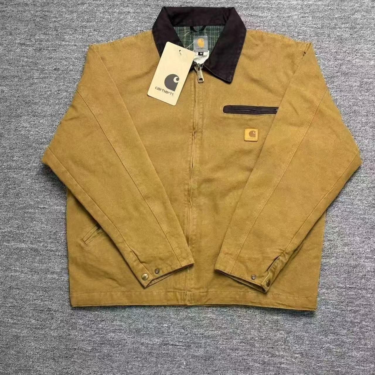 Nameria Mens Retro Workwear Jacket Washed Cotton