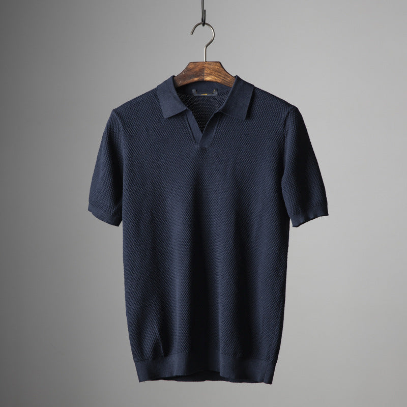 Nameria Mens Cotton Knitted Polo Shirt