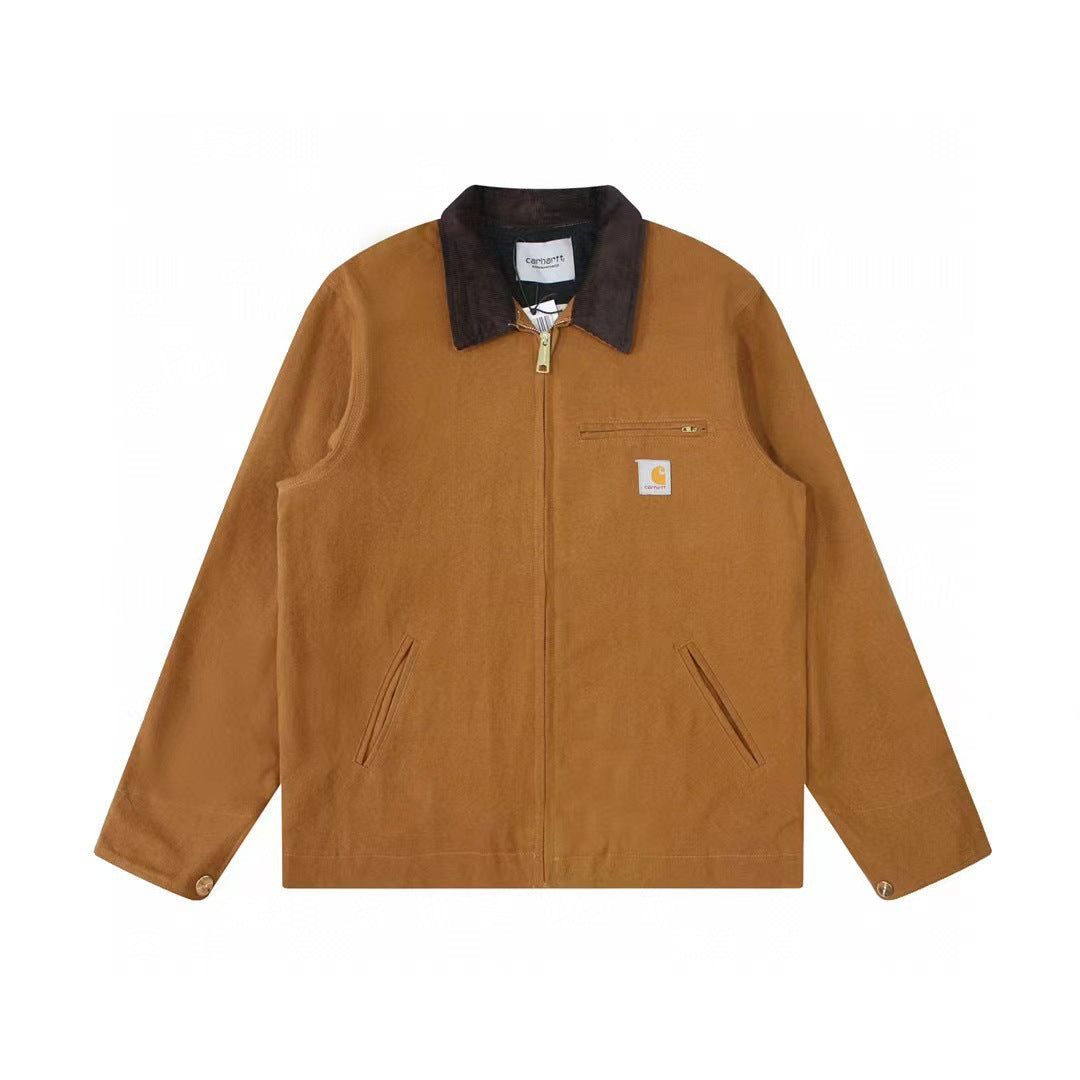 Nameria Mens Retro Workwear Zip Front Jacket