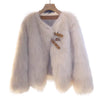 Nameria Faux Fur Cropped Coat Relaxed Fit Round Neck