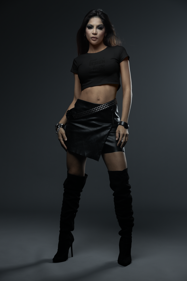 Customizable Bella+Canvas 6681 Womens Poly Cotton Crop Tee Fitted