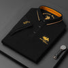 Nameria Loose Fit Embroidered Mercerized Cotton Blend Polo Shirt