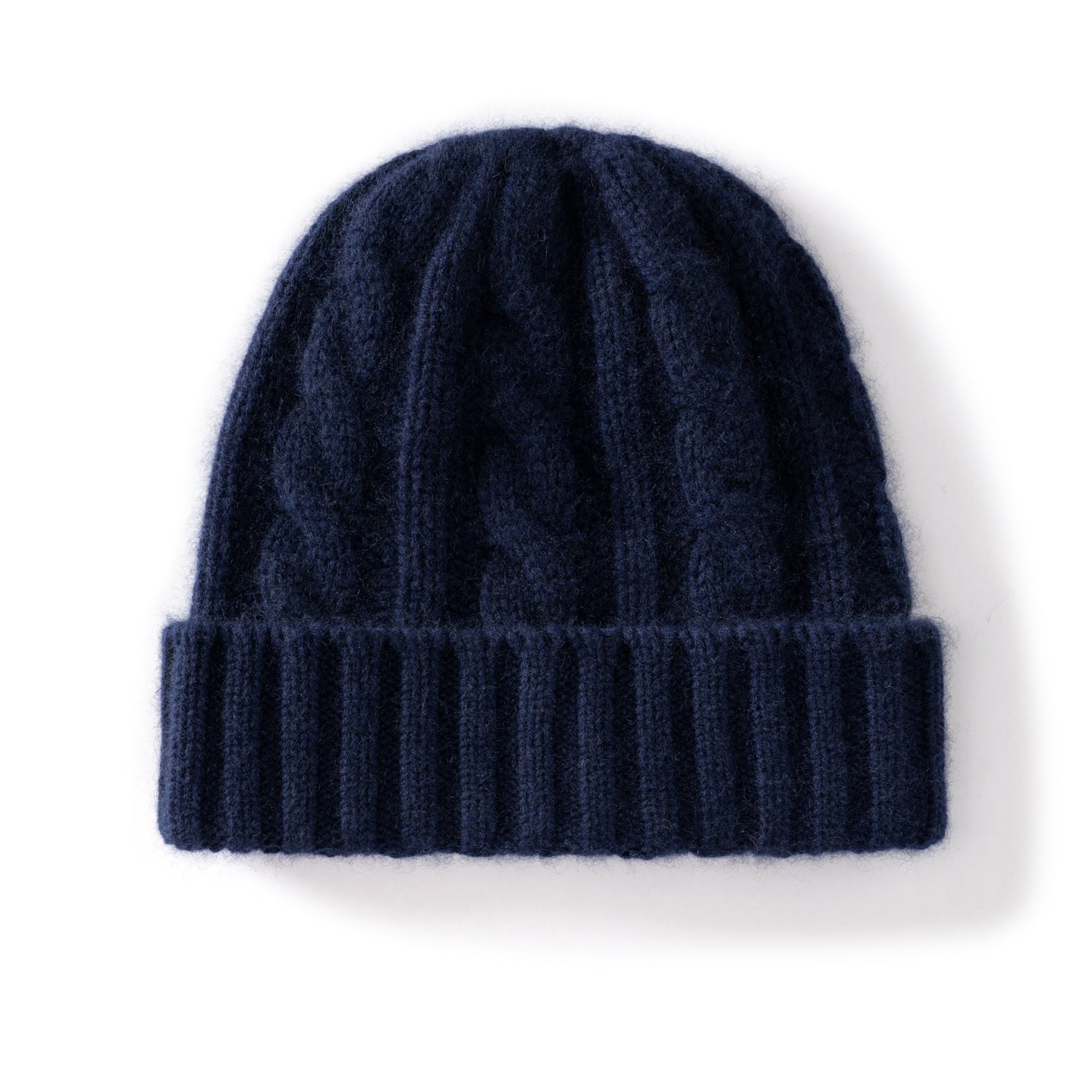 Nameria Unisex Cable Knit Cashmere Blend Hat Ear Flaps One Size