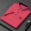 Nameria Loose Fit Embroidered Mercerized Cotton Blend Polo Shirt
