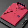 Nameria Loose Fit Embroidered Mercerized Cotton Blend Polo Shirt
