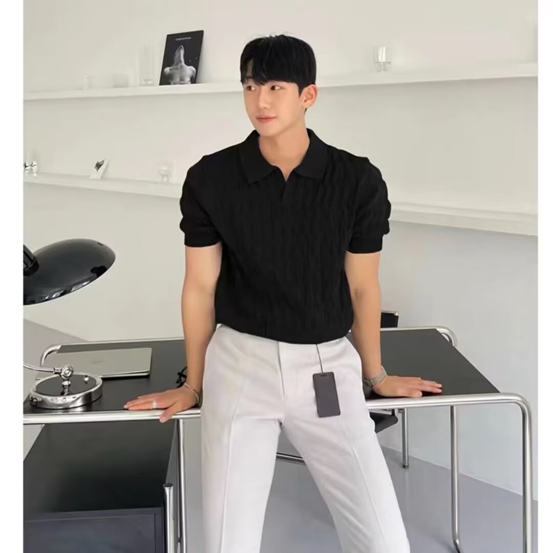 Nameria Mens Slim Fit Short Sleeve Polo Shirt