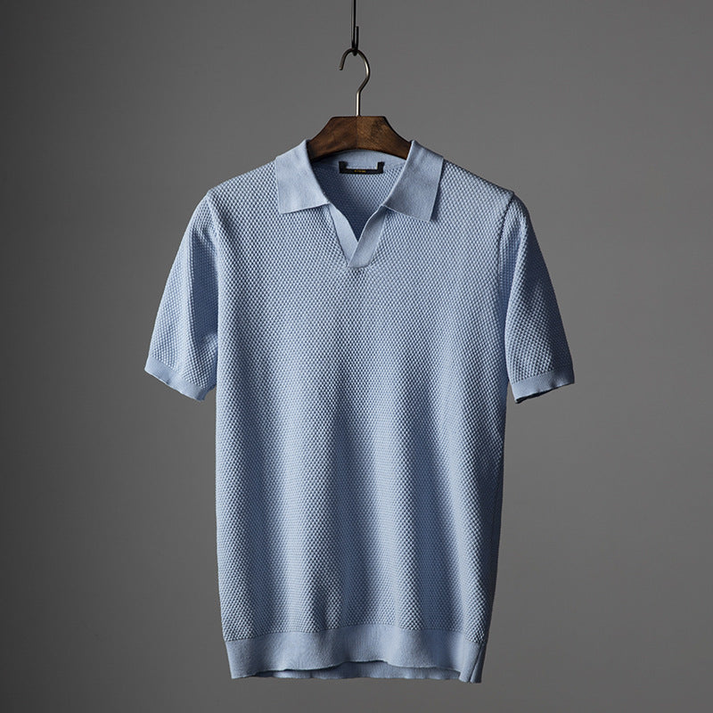 Nameria Mens Cotton Knitted Polo Shirt