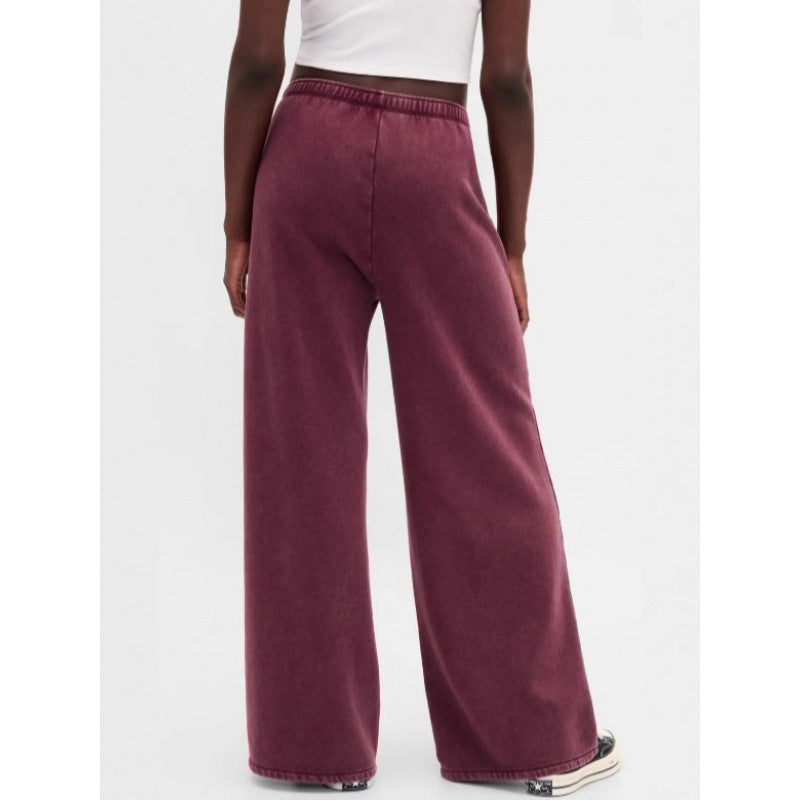 Nameria Womens Hooded Zip Top and Pants Set Wine Red