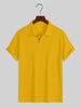 Nameria Men's Lapel Rhombic Knit Short Sleeve Polo
