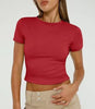 Nameria Milk Silk Blend Slim Fit Short Sleeve T-Shirt