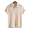 Nameria Men's Lapel Rhombic Knit Short Sleeve Polo