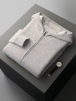 Nameria Hooded Cashmere Blend Zip Sweater Set Thick Knit