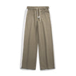 Nameria Men Corduroy Straight-leg Sweatpants Side Stripe Elastic Waist