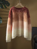 Nameria Gradient Cashmere Sweater Brushed Texture Loose Fit
