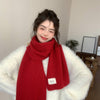 Nameria Textured Hand Hook Knit Scarf Acrylic Blend