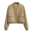 Nameria Stand Collar Pocket Jacket