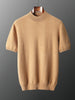 Nameria Mens Cashmere Blend Seamless Short Sleeve Knit Sweater