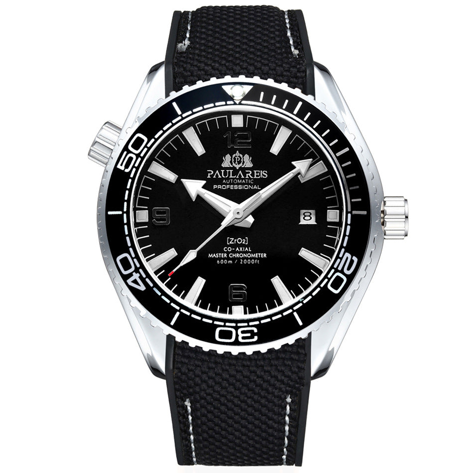 Nameria Automatic Luminous Date Watch Rubber Strap 45mm