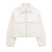 Nameria Street Style Short Zip Tweed Jacket