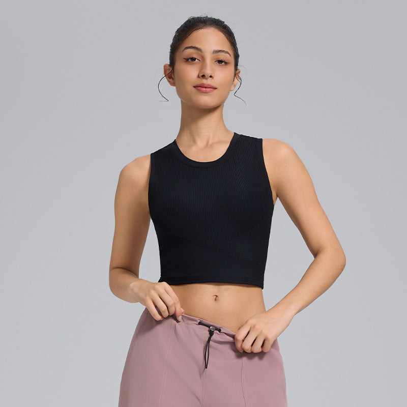 Nameria Seamless Fixed Cup Yoga Sports Bra