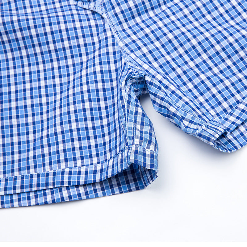 Nameria Mens Cotton Plaid Boxer Shorts 8 Pack Mid Waist