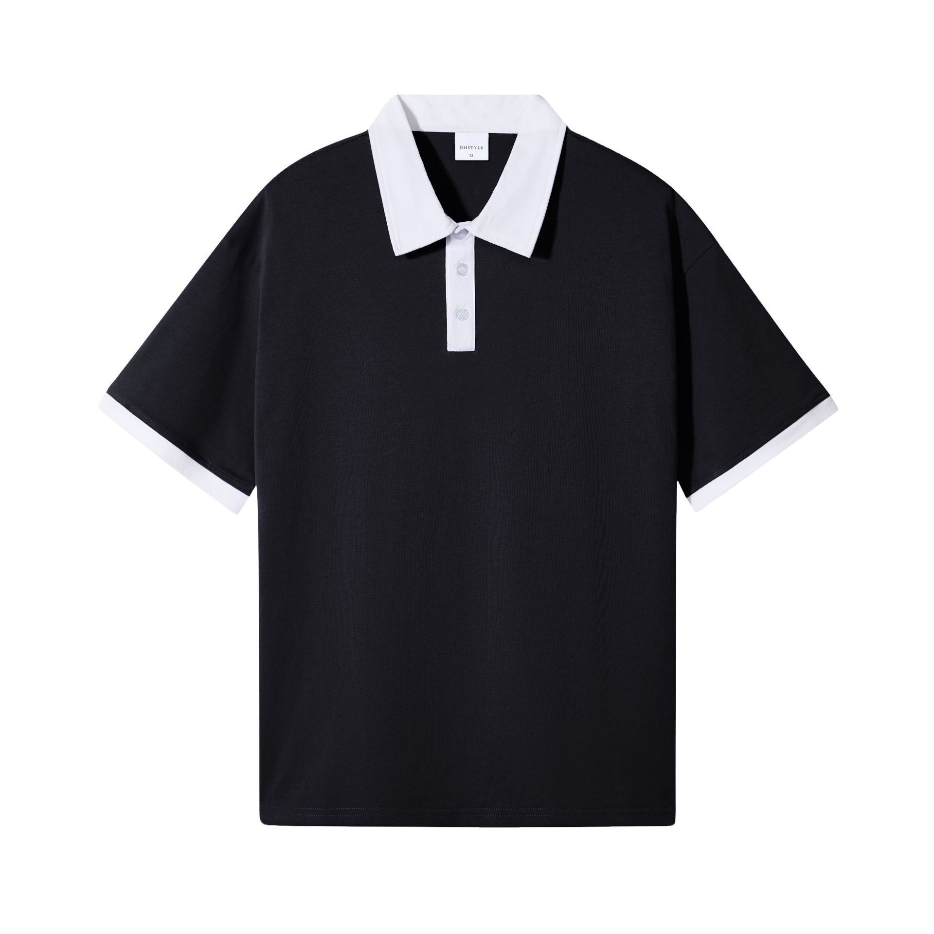 Nameria Unisex Color Block Polo Shirt 100% Combed Cotton Loose Fit