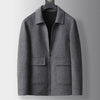 Nameria Mens Wool Jacket Coat Lapel Zip Tailored Fit