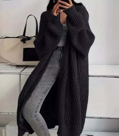 Nameria Womens Loose Fit Long Sleeve Knitted Cardigan Mid-length