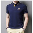 Nameria Loose Fit Embroidered Mercerized Cotton Blend Polo Shirt