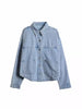 Nameria Womens Denim Collar Shirt