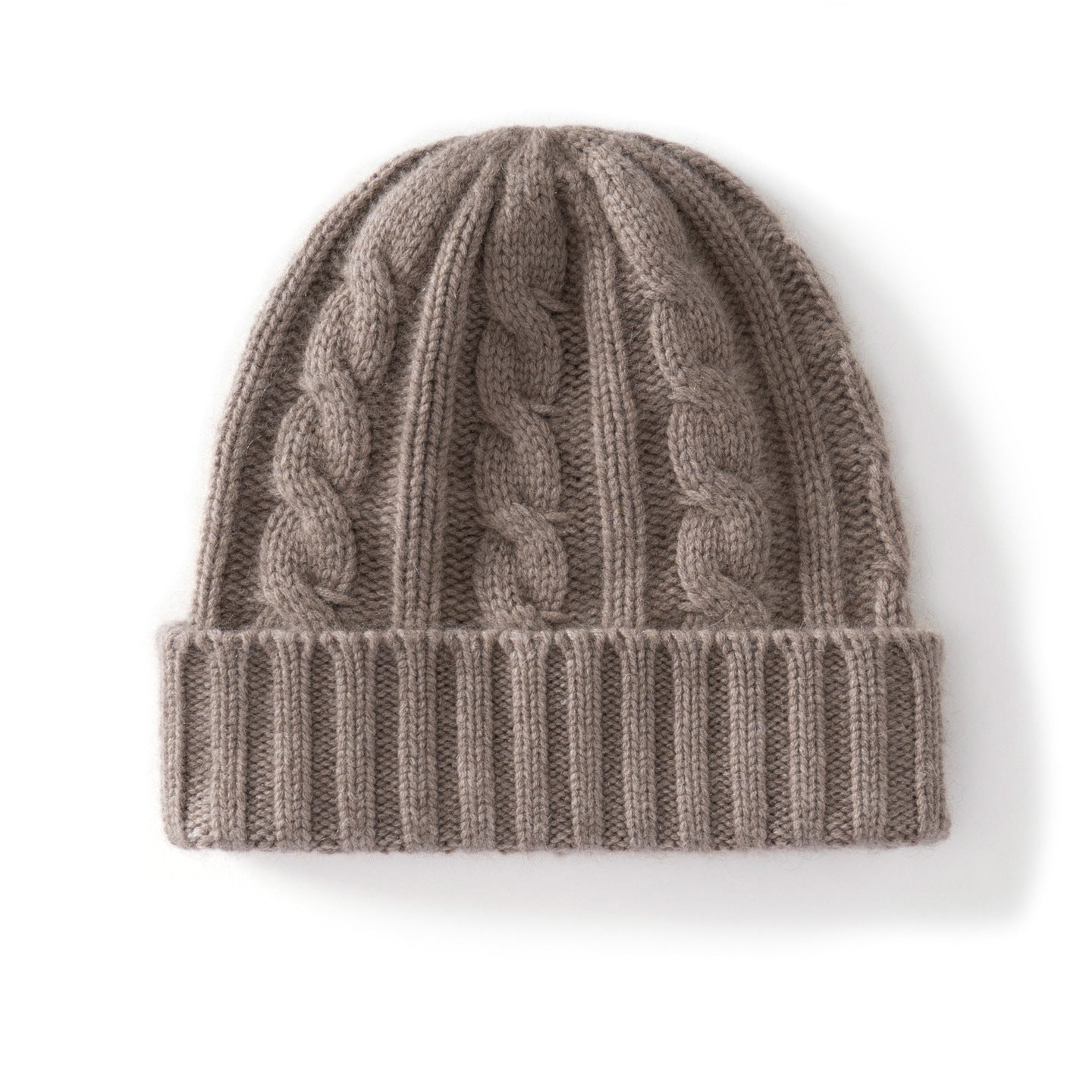 Nameria Unisex Cable Knit Cashmere Blend Hat Ear Flaps One Size