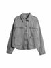 Nameria Womens Denim Collar Shirt