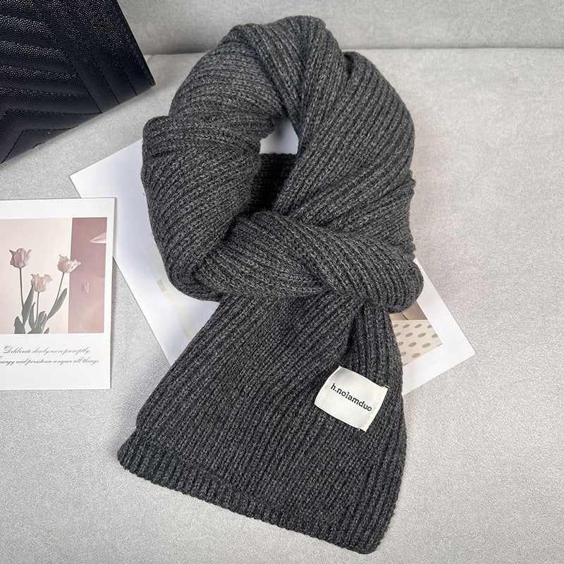 Nameria Textured Hand Hook Knit Scarf Acrylic Blend