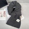Nameria Textured Hand Hook Knit Scarf Acrylic Blend
