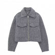 Nameria Street Style Short Zip Tweed Jacket