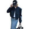 Nameria Stand Collar Pocket Jacket