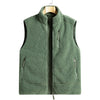 Nameria Unisex Fleece Lined Zip-Up Vest Stand Collar