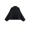 Nameria Suede Textured Lapel Bomber Jacket