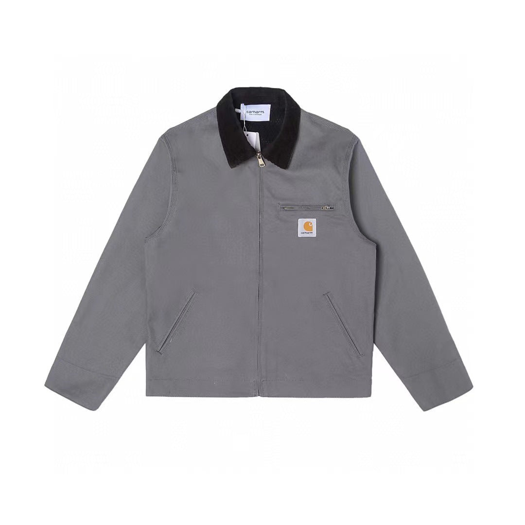 Nameria Mens Retro Workwear Zip Front Jacket