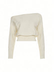 Nameria Asymmetrical Off Shoulder Sweater Waist Fit