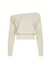 Nameria Asymmetrical Off Shoulder Sweater Waist Fit