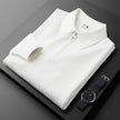 Nameria Half Zip Lapel Collar Waffle Knit Polo Long Sleeve