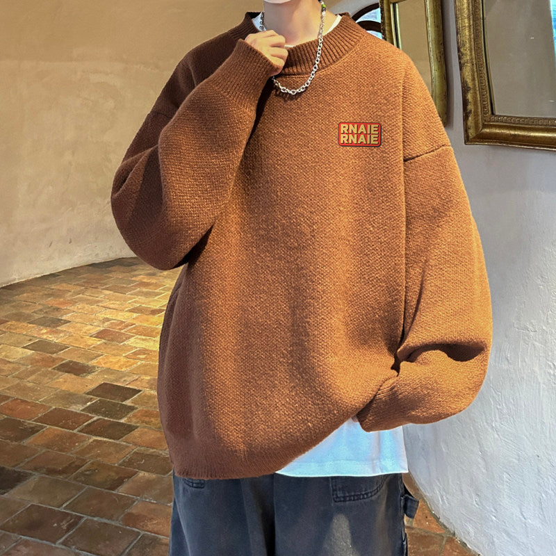 Nameria Unisex Loose Cut Coolmax Letter Print Sweater