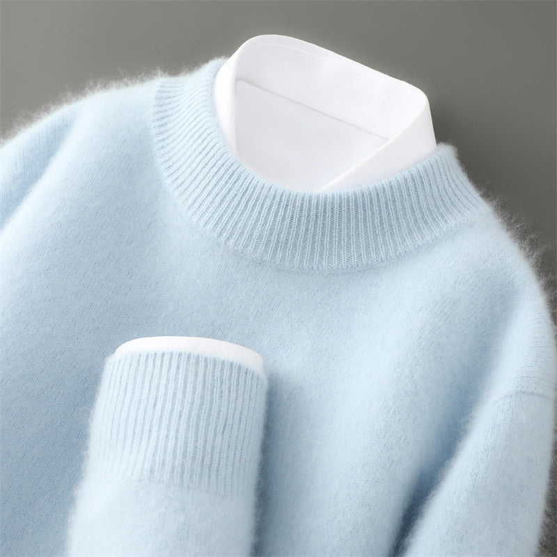 Nameria Wool Half Turtleneck Sweater Thick Knit Loose Fit